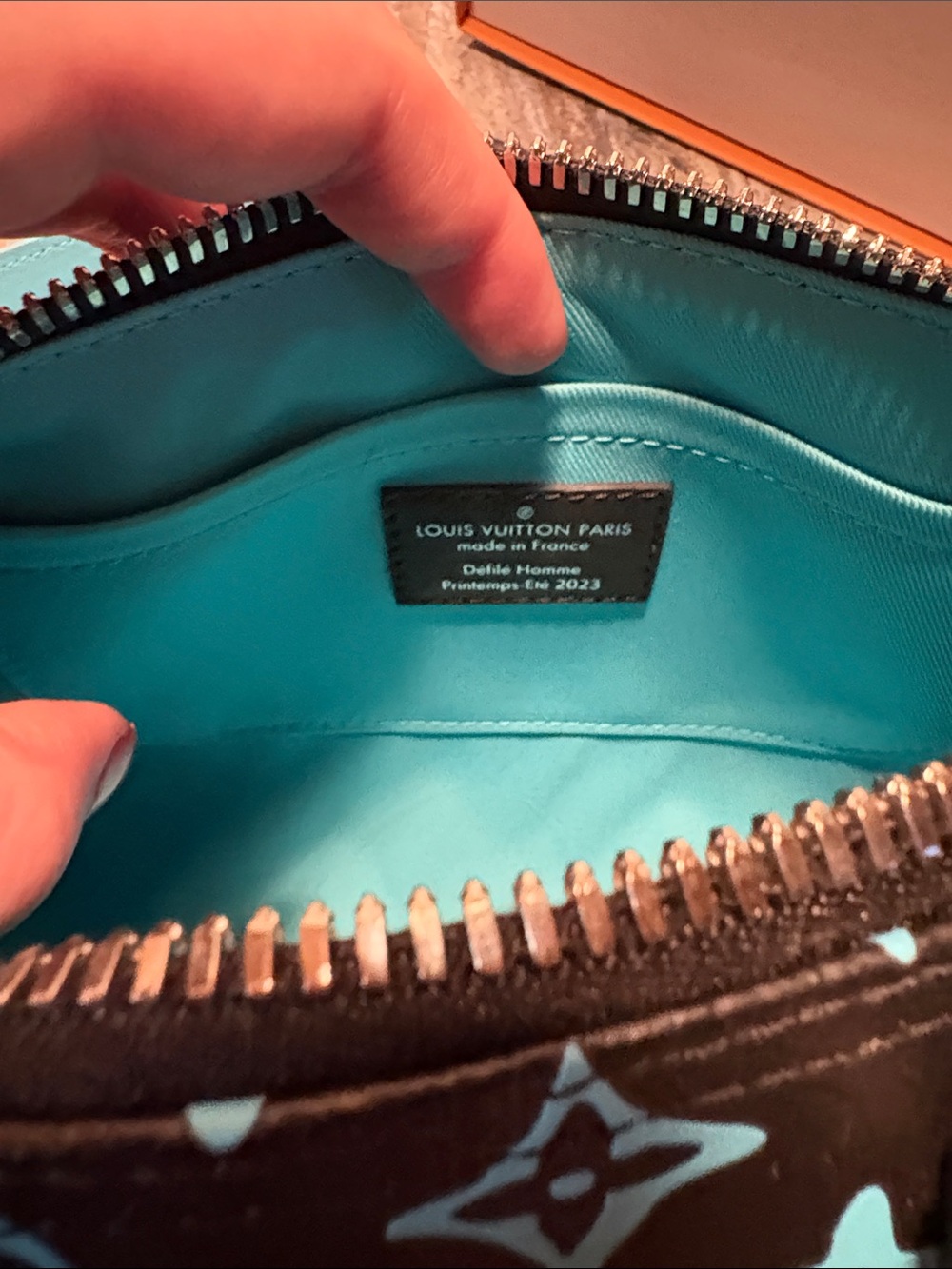 Louis Vuitton Black & Turquoise Monogram Mini Speedy Crossbody Bag (Runway) - Picture 6 of 13